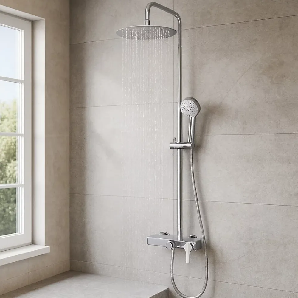 Essebagno Colonne de douche mécanique chromée Waterbox II