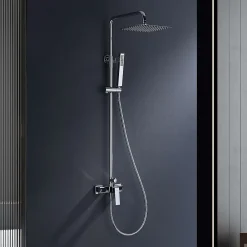 Poalgi Colonne de douche mécanique avec barre extensible SKY BATH chromé série INFINITE