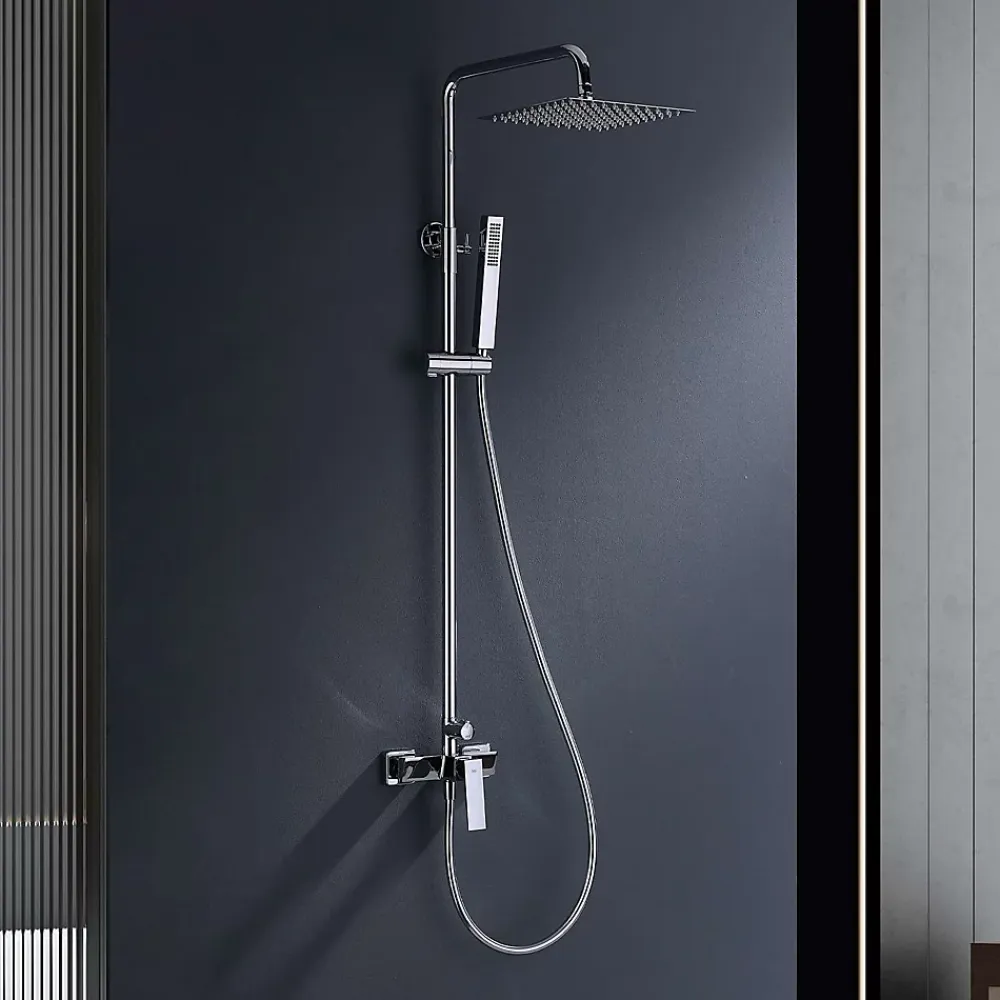 Poalgi Colonne de douche mécanique avec barre extensible SKY BATH chromé série INFINITE