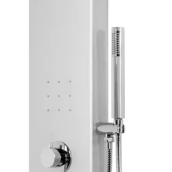 GoodHome Colonne de douche mécanique hydromassante, gris, Tanvia