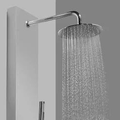 GoodHome Colonne de douche mécanique hydromassante, gris, Tanvia