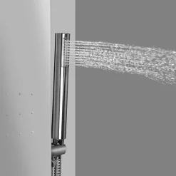GoodHome Colonne de douche mécanique hydromassante, gris, Tanvia
