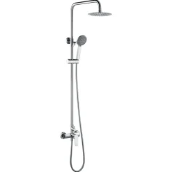 Colonne De Douche Mécanique|Imex Products Colonne de douche mitigeur chrome en acier et laiton avec douchette extensible