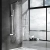Colonne De Douche Mécanique|Imex Products Colonne de douche mitigeur chrome en acier et laiton avec pommeau anticalcaire 20x20 cm