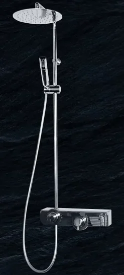 Colonne De Douche Mécanique|Drop Colonne de Douche Mitigeur Thermostatique JOLLY Satinee