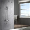 Imex Products Colonne de douche mitigeur monocommande chrome acier et laiton avec douchette extensible