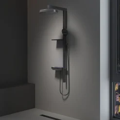 Dileci Colonne de douche moderne multifonction gris métallisé -