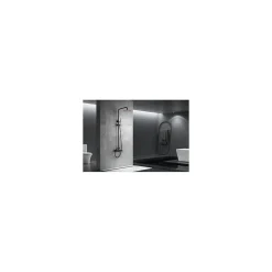 Imex Products Colonne de douche monocommande noir mat et or rose en acier et laiton