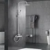Colonne De Douche Encastrable|Imex Products Colonne de douche monocommande blanche acier et laiton avec douchette extensible