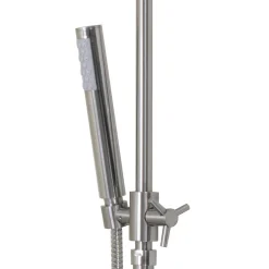Colonne De Douche Thermostatique|Autres Colonne de douche nickel combiné pommeau et douchette reglable Sans robinet