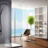 Colonne De Douche Encastrable|Imex Products Colonne de douche noir mat acier et cuivre avec mitigeur monocommande et douchette extensible