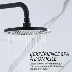 Colonne De Douche Mécanique|Dileci Colonne de douche noir mat - 2 fonctions -