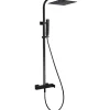Colonne De Douche Mécanique|Essebagno Colonne de douche noire avec mitigeur mécanique Kiara