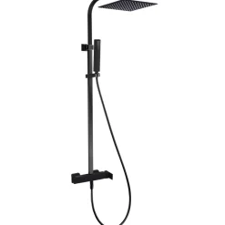 Colonne De Douche Mécanique|Essebagno Colonne de douche noire avec mitigeur mécanique Kiara
