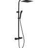 Essebagno Colonne de douche noire avec thermostatique 300 Quartos