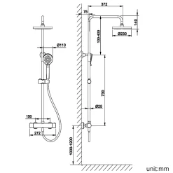 Colonne De Douche Thermostatique|Cecipa Max Colonne de Douche Robinetterie Thermostatique , Ensemble de Douche Chrome avec pommeau + Douchette 4 jets