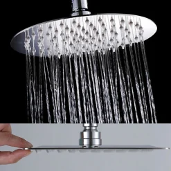 Kibath Colonne de douche ronde CAN monocommande, 83-126 cm, finition chrome poli, en laiton