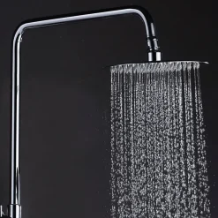 Kibath Colonne de douche ronde CAN monocommande, 83-126 cm, finition chrome poli, en laiton