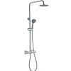 Colonne De Douche Mécanique|Kibath Colonne de douche ronde monocommande TOR, 83-126 cm, finition chrome poli, en laiton