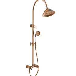 Colonne De Douche Mécanique|Essebagno Colonne de douche rétro cuivre brossé mitigeur mécanique Leeds