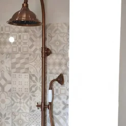 Colonne De Douche Mécanique|Essebagno Colonne de douche rétro cuivre brossé mitigeur mécanique Leeds