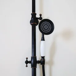 Colonne De Douche Mécanique|Essebagno Colonne de douche rétro noir vieilli mitigeur mécanique Leeds