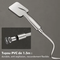 Colonne De Douche Sans Robinetterie|Homelody Colonne de Douche sans Mitigeur Systeme Effet Pluie avec Douchette Hauteur Reglable 900 a 1200 mm Laiton et Inox Chrome