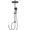 Robinet De Douche|Sofetiy Max Colonne de douche sans robinetterie avec pommeau + douchette+ flexible + barre réglable, Noir