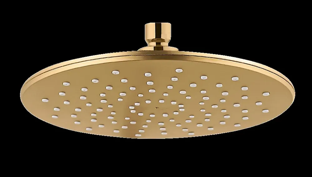 Colonne De Douche Sans Robinetterie|Wenko Colonne de douche sans robinetterie avec douchette + pomme de tête + barre réglable + flexible, doré, Young Line