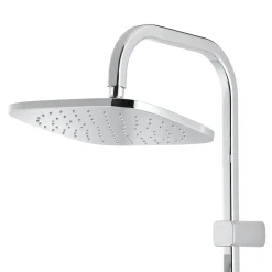 Colonne De Douche Sans Robinetterie|GoodHome Colonne de douche sans robinetterie avec pommeau + douchette 3 jets + flexible + barre réglable chrome Teesta