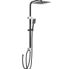Auralum Max Colonne de douche sans robinetterie avec pommeau + douchette+ flexible + barre réglable, Noir