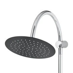 GoodHome Colonne de douche sans robinetterie avec pommeau + barre réglable + douchette 1 jet + flexible chrome Blyth