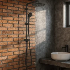 Grohe Colonne de douche sans robinetterie Vitalio Start 250 1 jet Noir mat