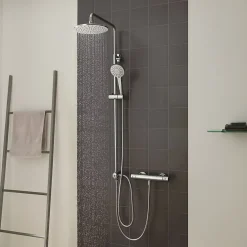 Cecipa Max Colonne de douche sans robinetterie avec pommeau + douchette+ flexible + barre réglable