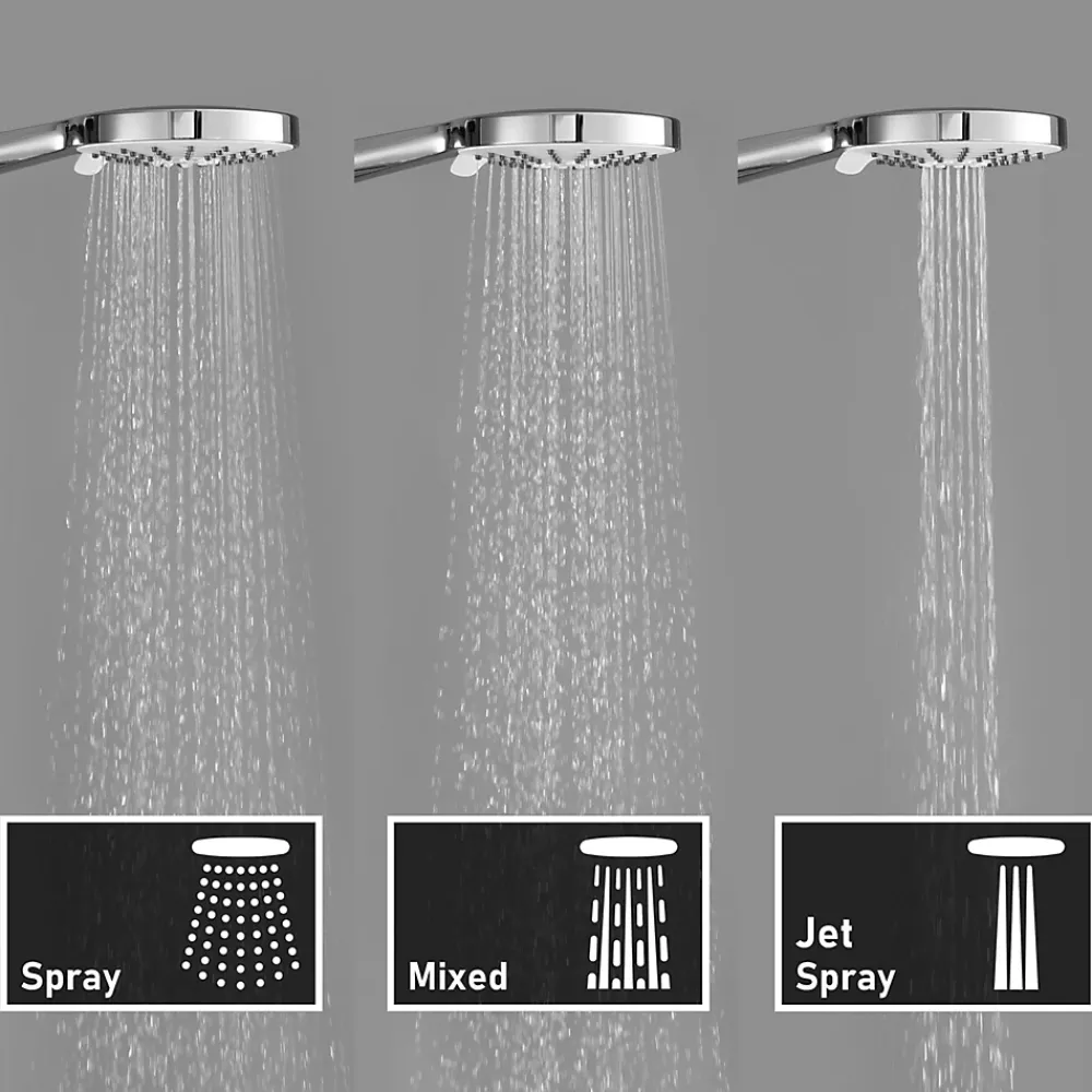 Cecipa Max Colonne de douche sans robinetterie avec pommeau + douchette+ flexible + barre réglable