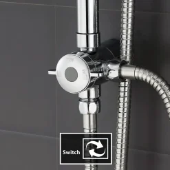 Cecipa Max Colonne de douche sans robinetterie avec pommeau + douchette+ flexible + barre réglable