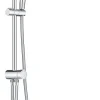 Grohe Colonne de douche sans robinetterie avec douchette + pommeau + flexible + barre, chrome carré, Vitalio Start 250