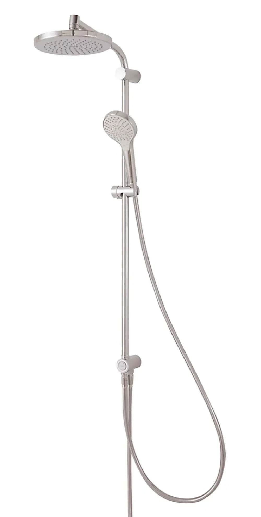 Hansgrohe Colonne de douche sans robinetterie avec douchette 3 jets + flexible + barre réglable, chrome, Reno 220 surface