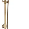Colonne De Douche Sans Robinetterie|Edouard Rousseau Colonne de douche sans robinetterie avec pommeau + douchette 1 jet + flexible + barre réglable, vieux bronze, Retro