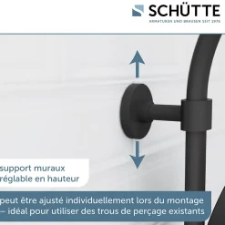 Colonne De Douche Thermostatique|Schütte Colonne de douche MADURA FRESH noir mat