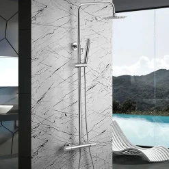 Colonne De Douche Thermostatique|Imex Colonne de Douche Thermostatique Anti-Calcaire Chrome MONZA BTD038