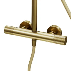 GoodHome Colonne de douche thermostatique, doré, Owens