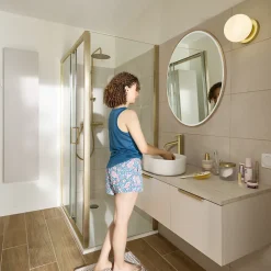 GoodHome Colonne de douche thermostatique, doré, Owens