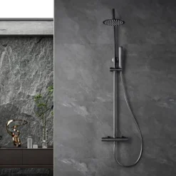Imex Colonne de Douche Thermostatique Anti-Calcaire Black Gun Métal NAPOLES BTN047/BGM