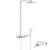 Colonne De Douche Thermostatique|Grohe Colonne de douche thermostatique Rainshower System SmartControl Mono 360 Blanc/chromé + Tablette douche d'angle Start Cube