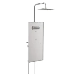 Colonne De Douche Hydromassante|Valentin Colonne de douche thermostatique hydromassante mini prête à carreler, en aluminium anodisé, Batidouche