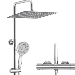 Colonne De Douche Thermostatique|Sofetiy Max Colonne de Douche Thermostatique 5 Fonctions, Ensemble de Douche , Douche avec Tête de Douche de 12 pouces