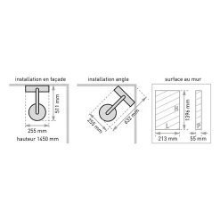 Colonne De Douche Hydromassante|Valentin Colonne de douche thermostatique avec tablette, pomme de tête, douchette et flexible, en aluminium anodisé gris, Totmy