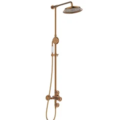 Essebagno Colonne de douche thermostatique cuivre brossé Indus