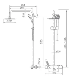 Colonne De Douche Thermostatique|Imex Products Colonne de douche thermostatique chrome acier et laiton avec douchette reglable et robinet securise